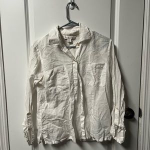 Casual Corner white button-up, size medium